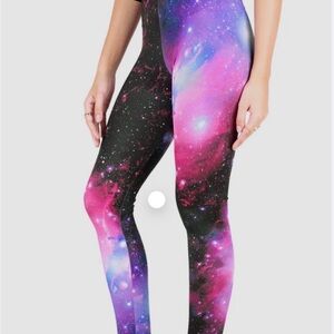 Blackmilk Galaxy Ombre Leggings in Pink & Black